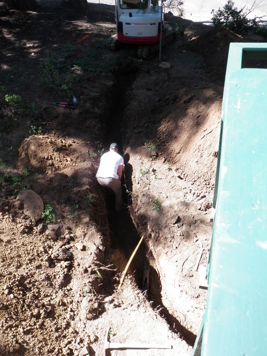 The deepest part was for the electrical conduit.