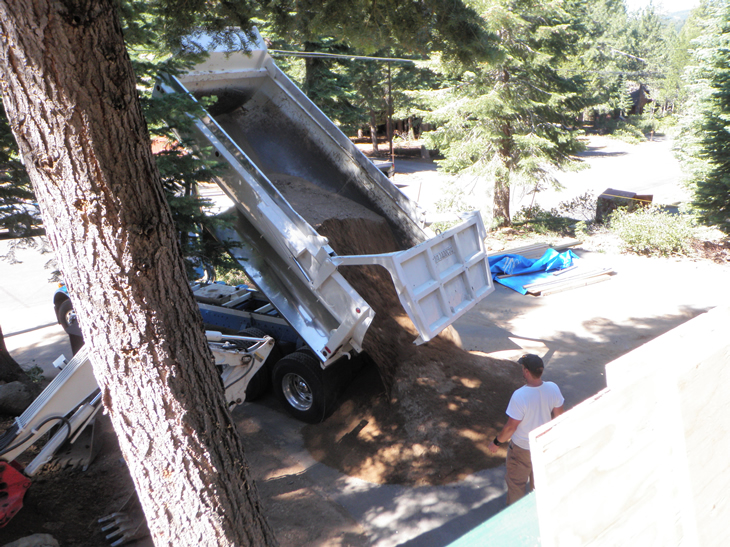 Special dirty sand was delivered