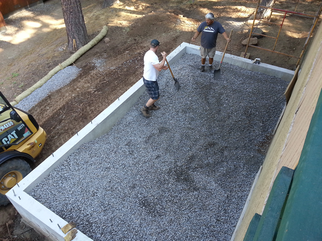 Spreading the gravel