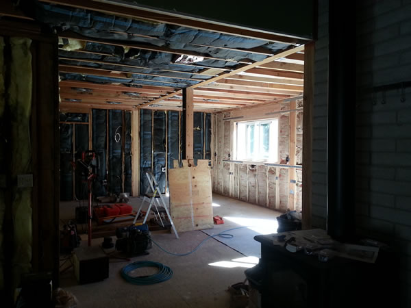 Insulation going in to all the walls.