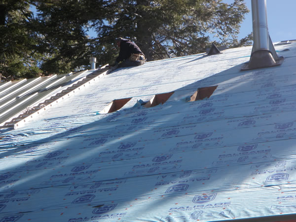 Skylight holes from the outside. Due to the angle they look smaller.