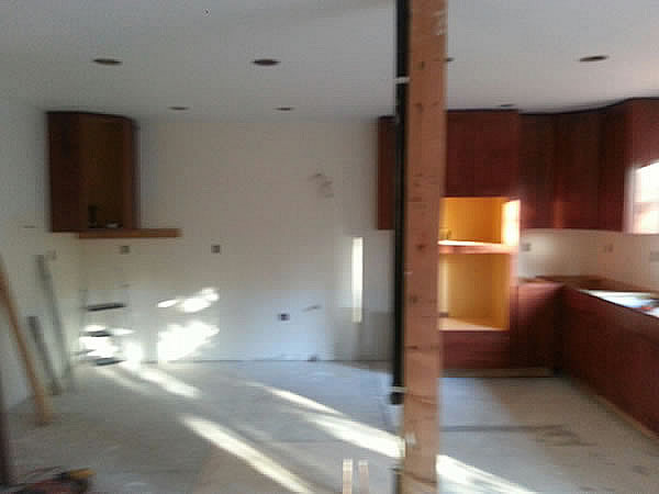 Started the opposite corner cabinets on Oct. 27th.  