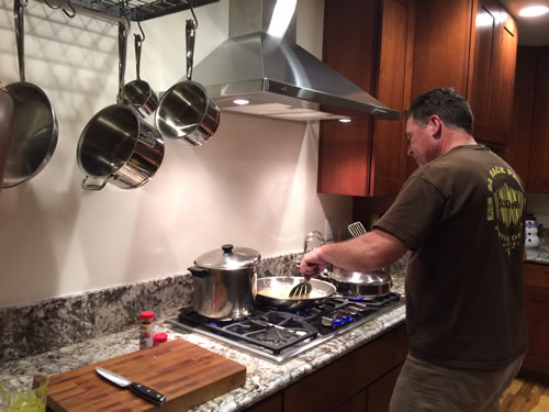 Bob not only builds...he cooks!