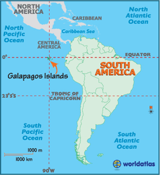 Galapagos Islands off South America